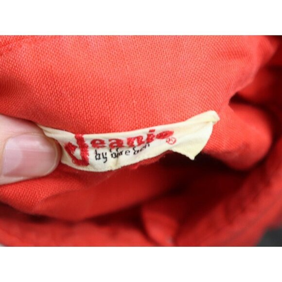 VINTAGE 70s WOMEN'S ORANGE LONG SLEEVE BUTTON-UP TOP - SIZE 36 - JEANIE - Picture 7 of 8